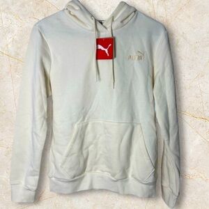 NWT PUMA HOODIE WOMENS LUSCIOUS CREAM KANGAROO POCKET EMBROIDERED LOGO